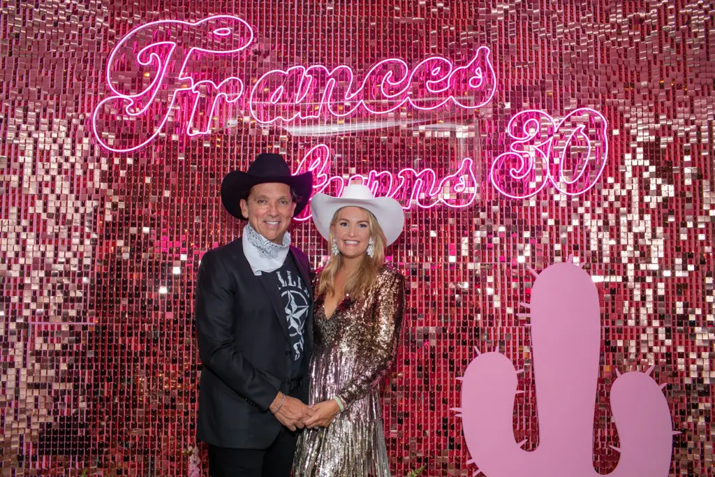 Tony Buzbee & Frances Moody Buzbee celebrate her 30th birthday amid a pink rhinestone cowgirl fantasy at River Oaks Country Club. (Photo by Pixel Studio Productions)