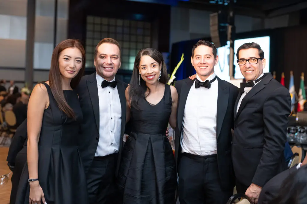 China Contreras, Adrian Duens, Amanda Edwards, Roberto Contreras IV at the Institute of Hispanic Culture gala. (Photo by Daniel Ortiz)