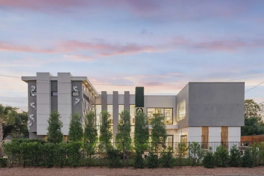 An exterior shot of 5025 Wateka.