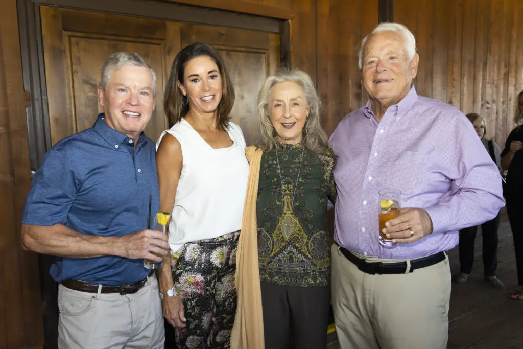 Chad Stephens, Event Chair Susanne Avondet, Patricia Chambers and Tom Chambers at Rivertree Academy Dinner Under the Stars in Fort Worth, Texas on September 27, 2022. (Photo by Sharon Ellman)