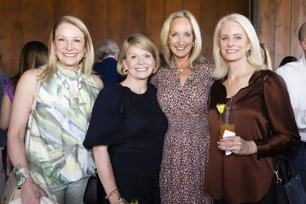 Wendy Hunsaker, Julie Davidson, Kristin Henderson, and Christina Johnson at Rivertree Academy Dinner Under the Stars in Fort Worth, Texas on September 27, 2022. (Photo by Sharon Ellman)