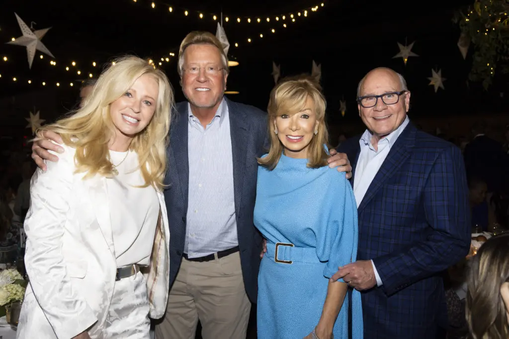 Paige Randel, Neil Randel, Olivia Kearney and Jeff Kearney at Rivertree Academy Dinner Under the Stars in Fort Worth, Texas on September 27, 2022. (Photo by Sharon Ellman)