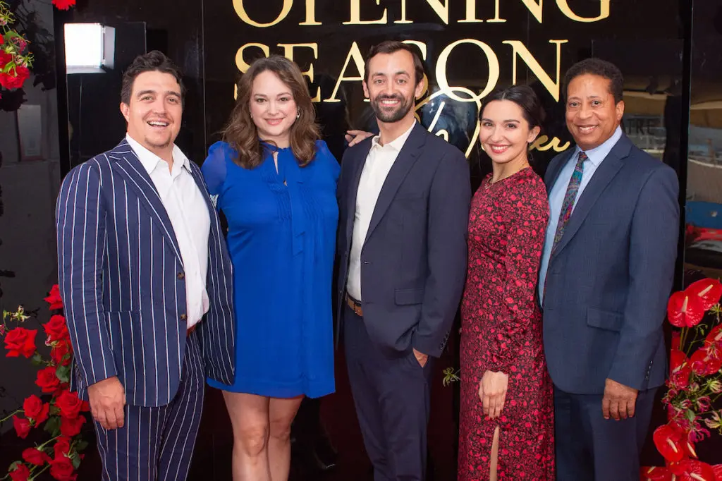 Alley Theatre Resident Company members Chris Salazar, Melissa Pritchett,  Dylan Godwin, Melissa Melano, David Rainey