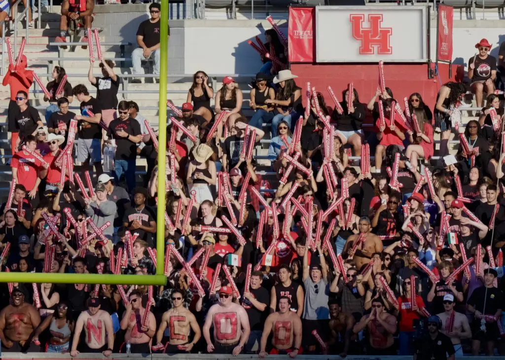 The University of Houston student section tried to bring the excitement. (Photo by F. Carter Smith)