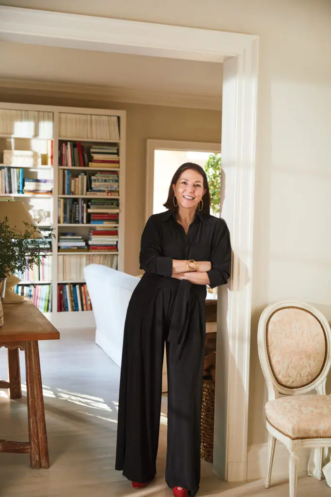 Dara Caponigro, creative director Schumacher, is at Schumacher and OKA