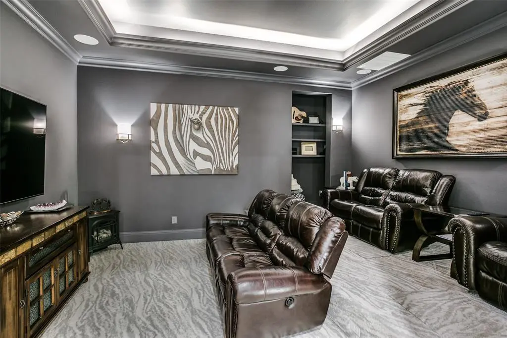 6025 Lakeside features its own private screening room.