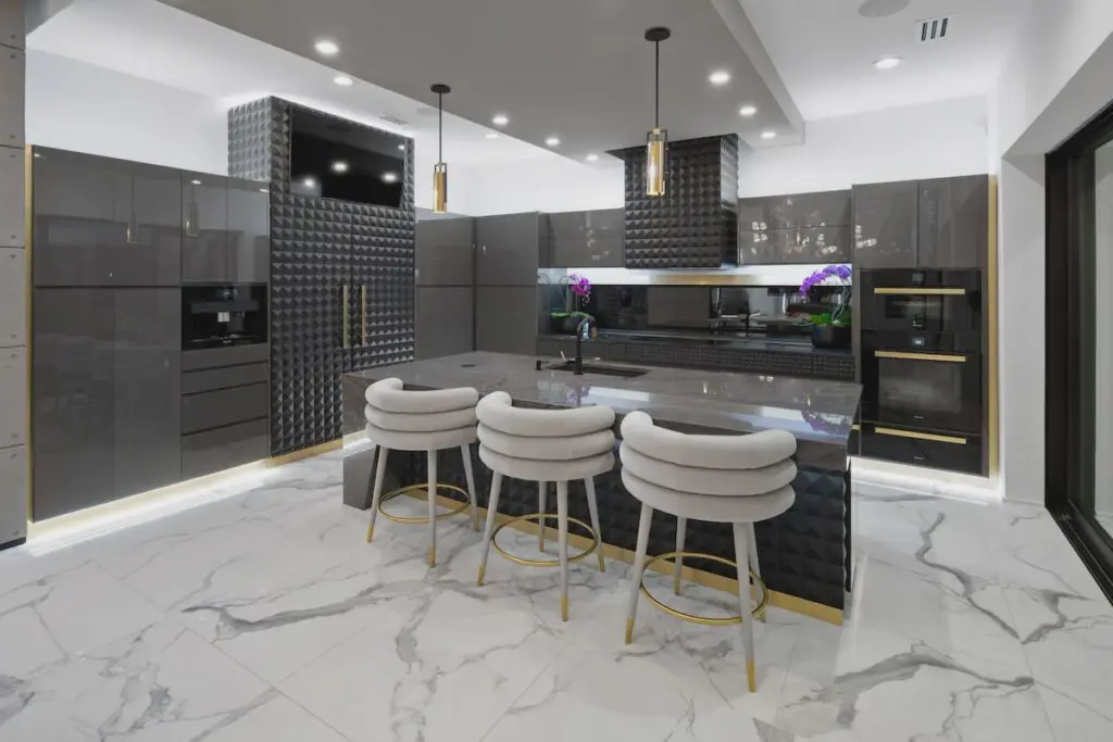 The kitchen was inspired by a hovering vehicle in the movie Tron: Legacy.