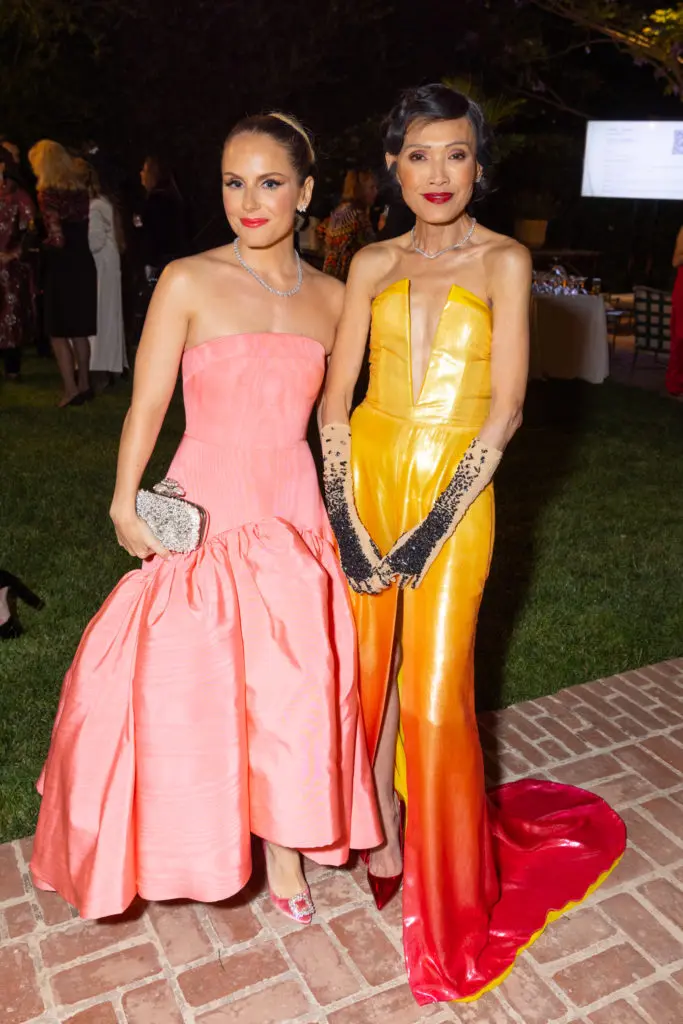 Alexandra Longanecker Lazacno and Duyen Huynh Nguyen in Bach Mai custom gowns
(Photography by Allison Buck)