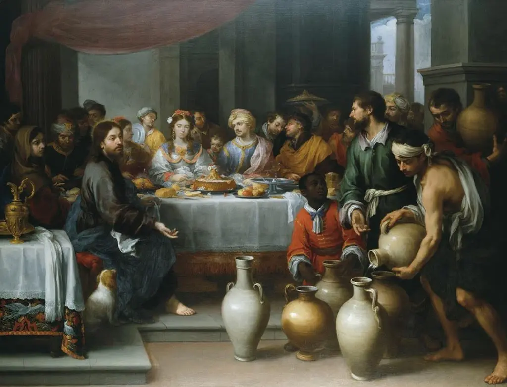 Bartolomé Esteban Murillo - The Marriage Feast at Cana, c. 1672. Copywrite The Henry Barber Trust, The Barber Institute of Fine Arts, University of Birmingham.
