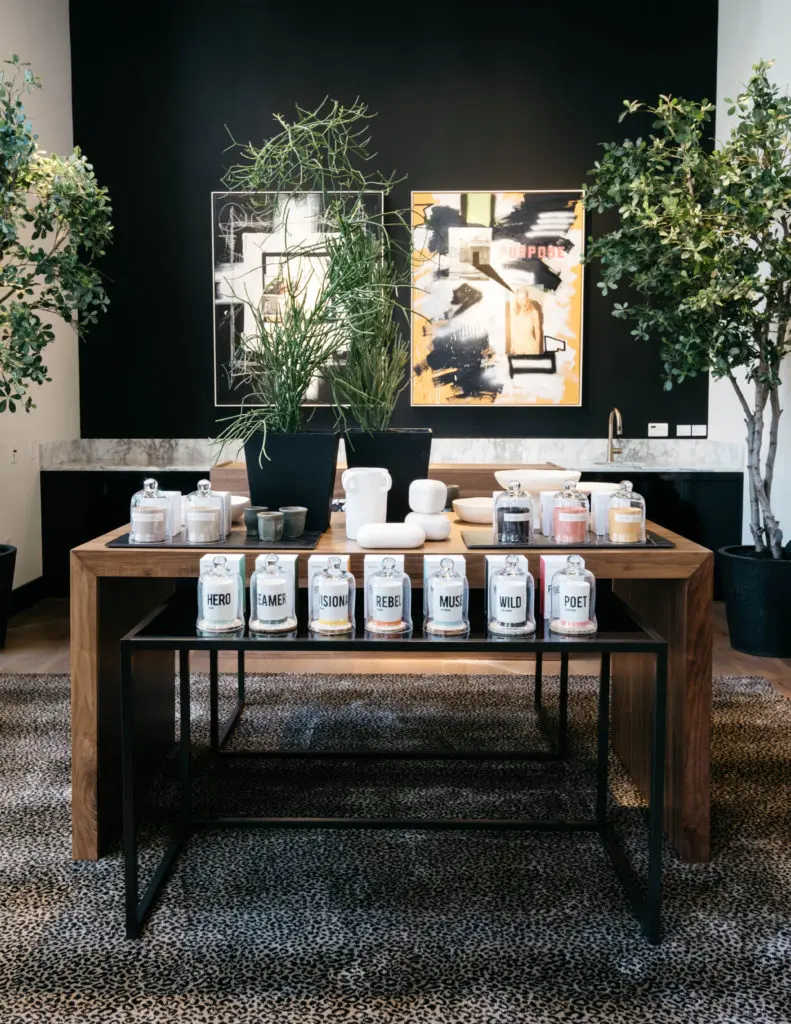 A lineup of Nomad Noé candles in The Conservatory. (Photo by Caroline Fontenot)