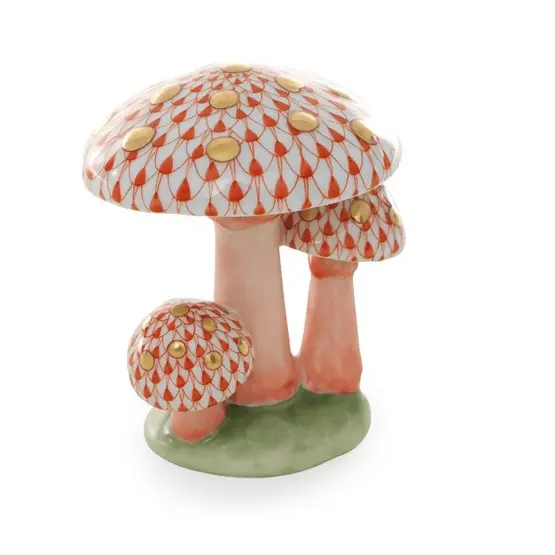 Herend Mushroom Trio – Rust