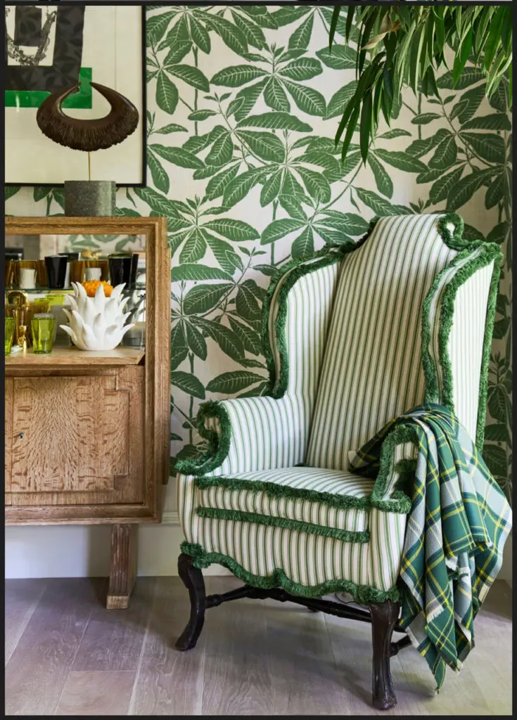 Alessandra Branca's garden-inspired Living Room. (Photo by Jay Simon of Ten Ten Collective)