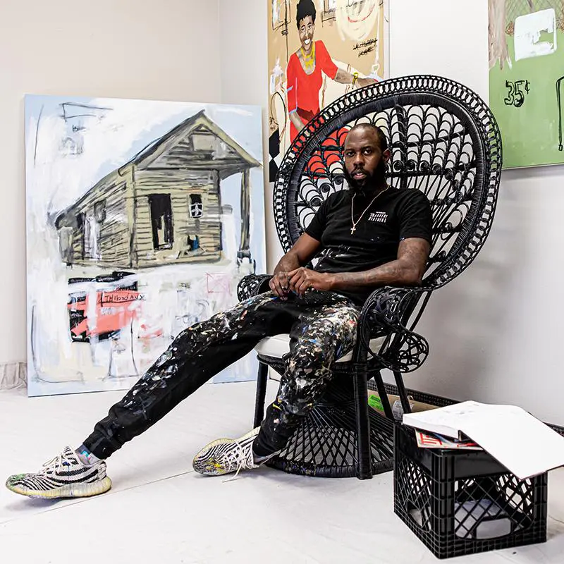 Artist Jammie Holmes releases his new book Monograph with a book signing at The Modern. Photo by Emery Davis