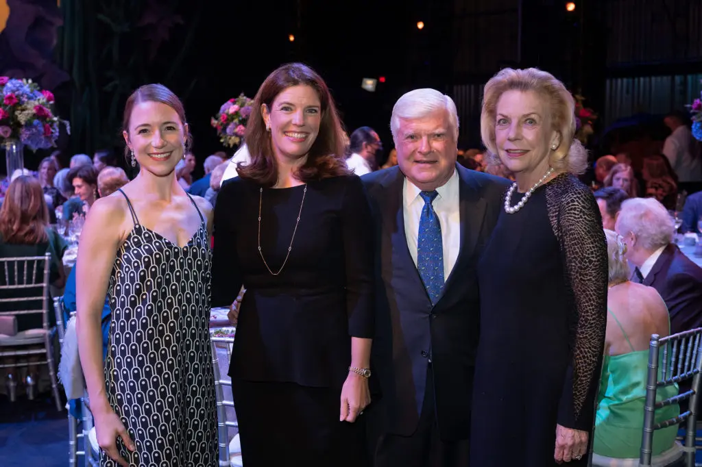 Houston Ballet principal Jessica Collado (Mrs. Darling in 'Peter Pan'), Jennifer Laporte, Russell and Elise Joseph  at the Houston Ballet Opening Night Onstage Dinner (Photo by Wilson Parish)  