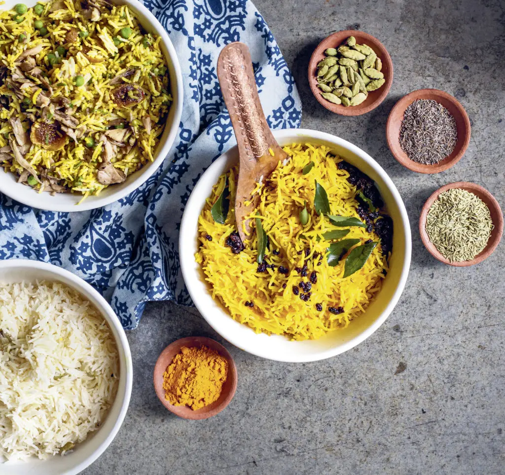 The rice section opener for Pondicheri chef Anita Jaisinghani's cookbook 'Masala.' (Photo © 2022 Johnny Autry)