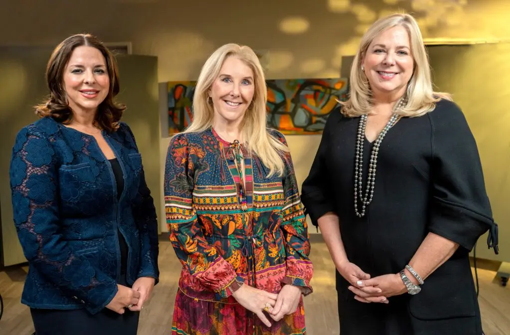 The 2022 New Friends New Life Luncheon will be co-chaired by Katherine Wynne (center), Kristi Sherrill Hoyl (right) and Melissa Sherrill Martin (left).