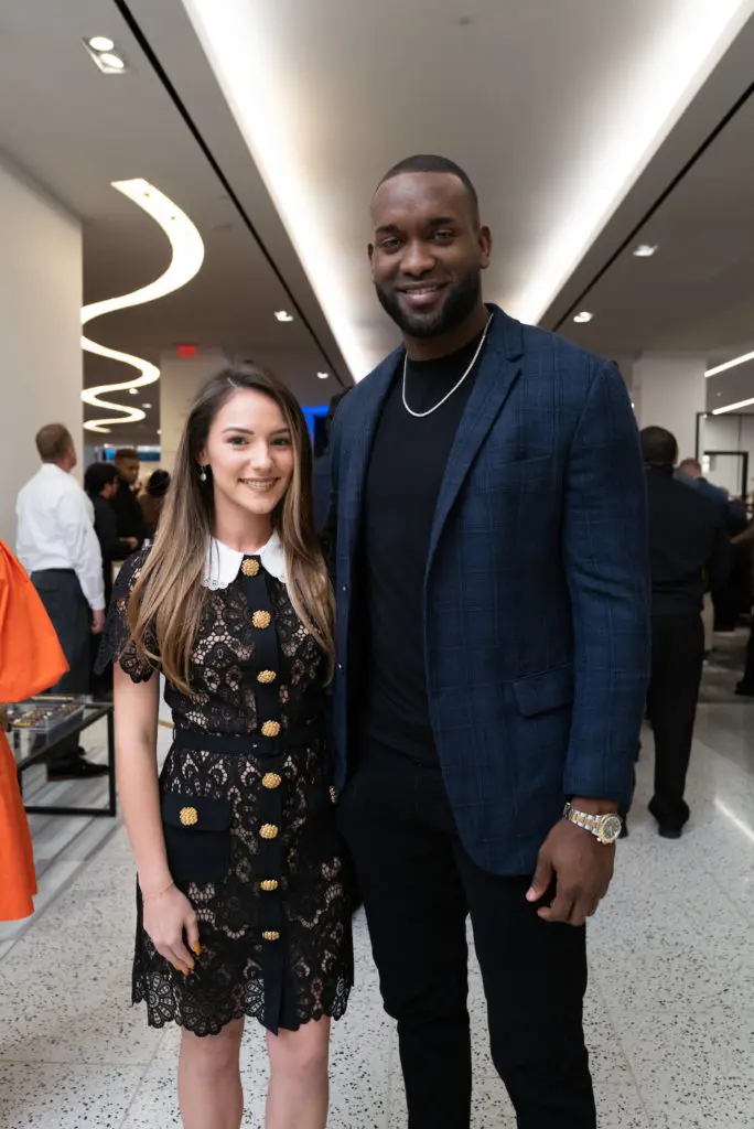 Monica and Yordan Alvarez at the Houston Astros Team Up event at Tootsies (Photo by Daniel Ortiz)