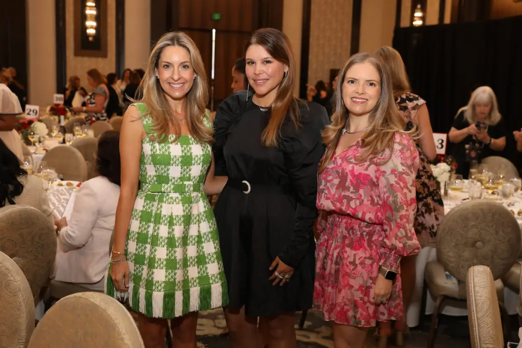 Luvi Wheelock, Estela Cockrell, Luba Bigman at the 2022 Best Dressed luncheon at the Post Oak Hotel (Photo by Priscilla Dickson)