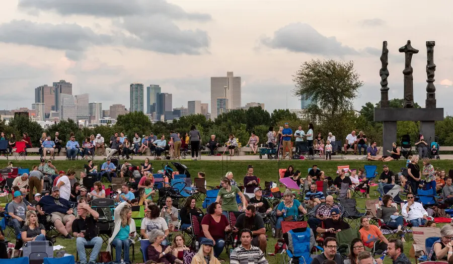 Party on the Porch is all about music and sunset view of downtown at the  Amon Carter Museum.