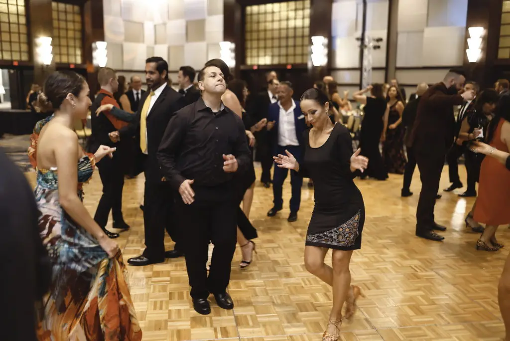 Professional ballroom dancers at the Institute of Hispanic Culture gala. (Photo by Daniel Ortiz)
