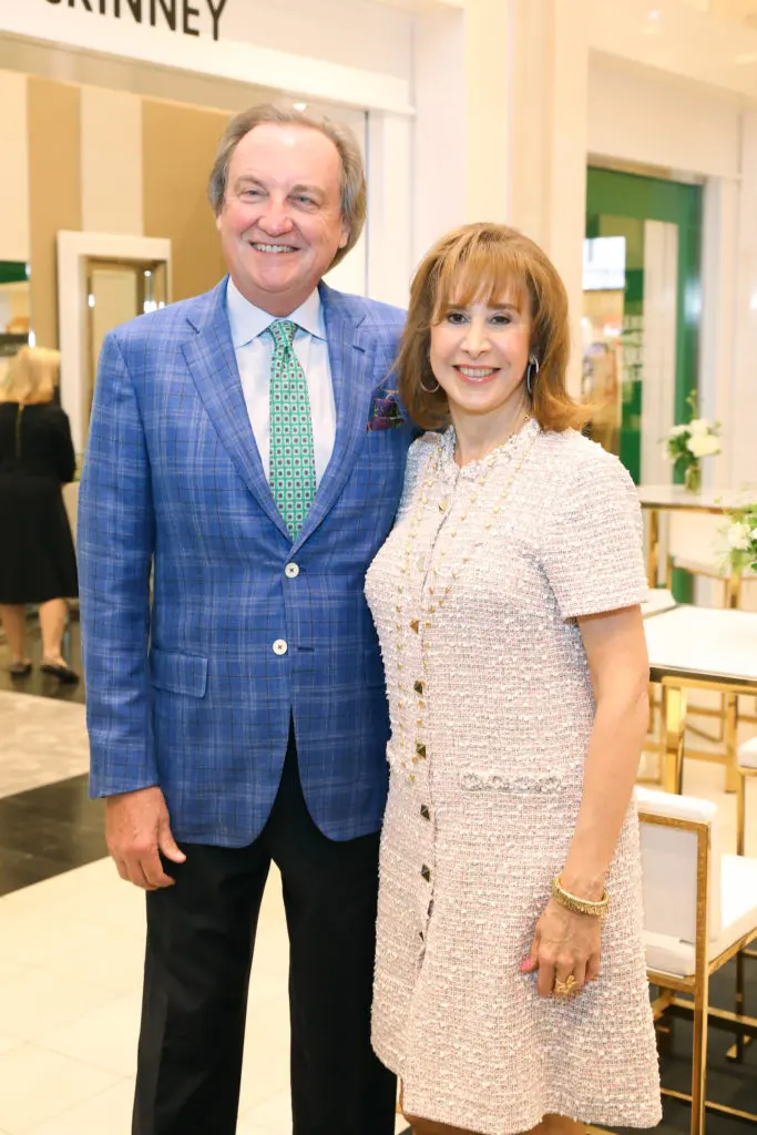 Ralph Burch & Vicki West at the Margot McKinney champagne reception at Neiman Marcus in The Galleria.