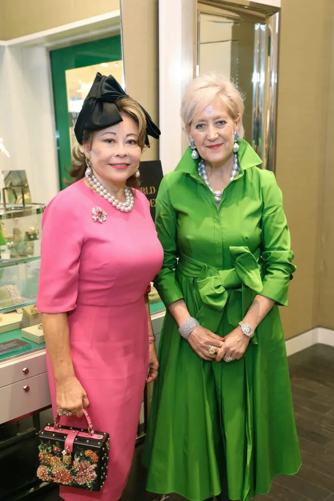Rini Ziegler, Margot McKinney at the Margot McKinney champagne reception at Neiman Marcus in The Galleria.
