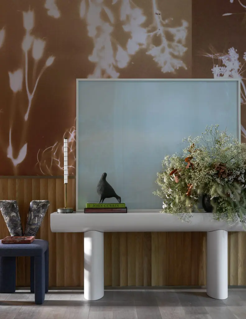 Jean Liu Design's inviting but dramatic entry is loosely inspired by the recent and critically acclaimed film "Everything Everywhere All at Once." (Photo by Nathan Schroder)