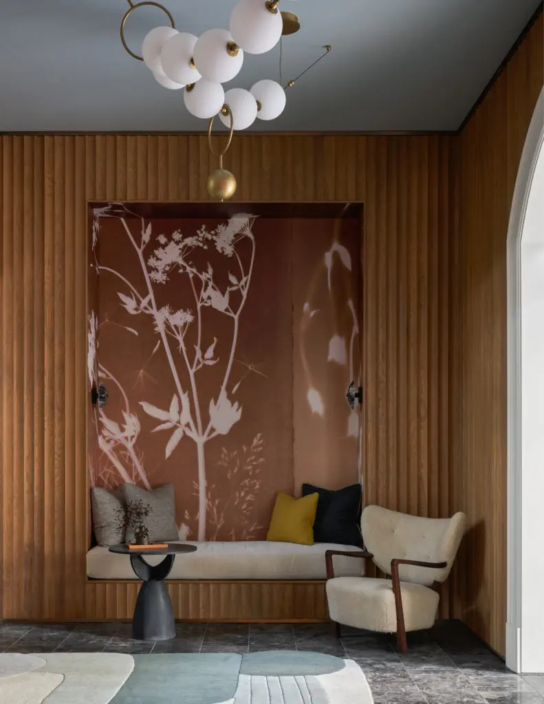 Jean Liu Design's inviting but dramatic entry is loosely inspired by the recent and critically acclaimed film "Everything Everywhere All at Once." (Photo by Nathan Schroder)