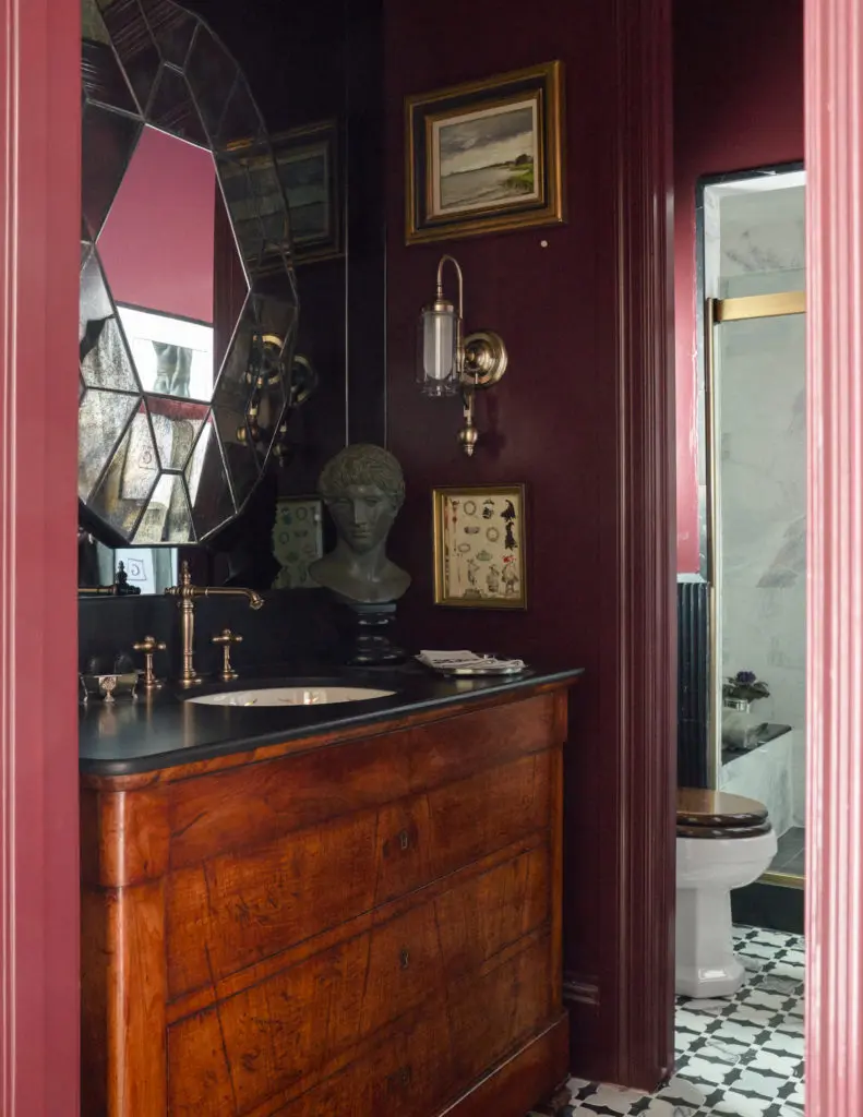 The Bon Vivant Hideaway by Graci Interiors is envisioned as a respite from a glamorous party. (Photo by Nathan Schroder)
