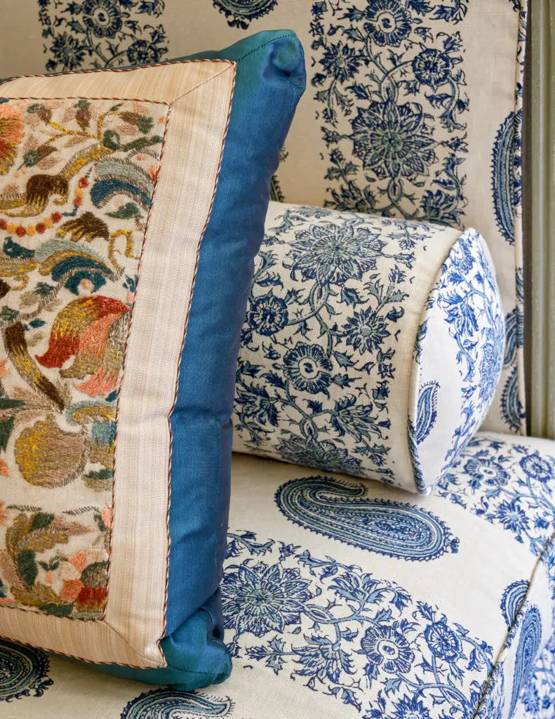 The Traveler’s Retreat bedroom by Patricia McLean Interiors, Inc., exudes a Moorish elegance with a clean, ordered appeal (Photo by Nathan Schroeder)