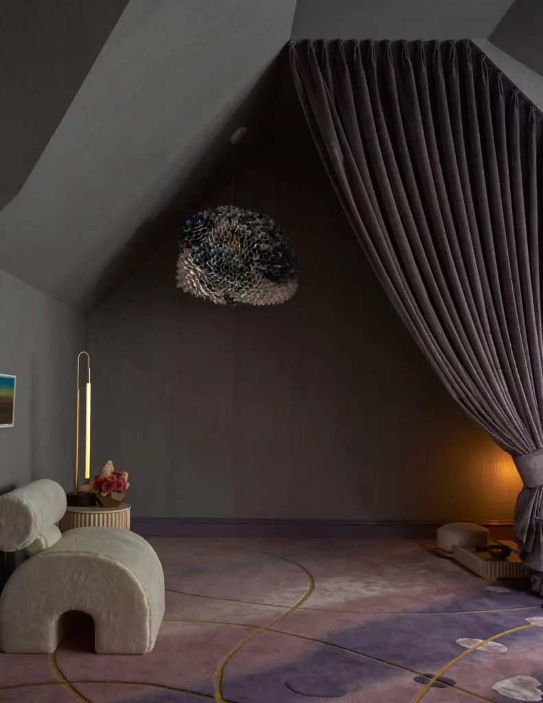 The Southern Sanctuary wellness room by PROJECT AZ provides a warm and nurturing escape. (Photo by Nathan Schroder)