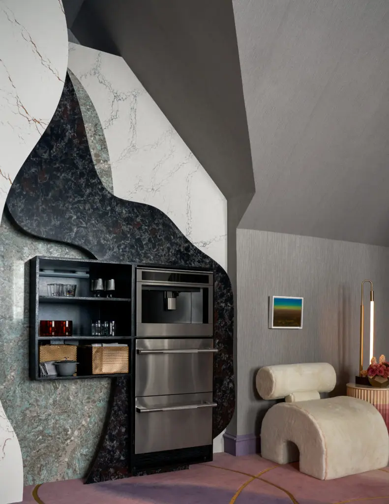This Southern Sanctuary wellness room by PROJECT AZ provides a warm and nurturing escape. (Photo by Nathan Schroder)