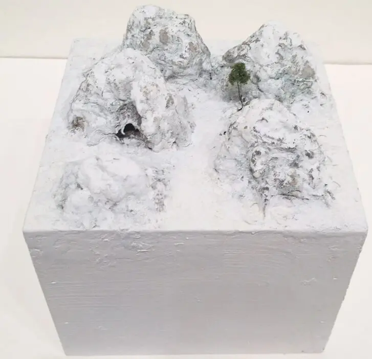 Auction lot Christy Karll's "Untitled," 2017, speaks to the fragility of our planet. (Courtesy the artist and Healing Arts Houston)