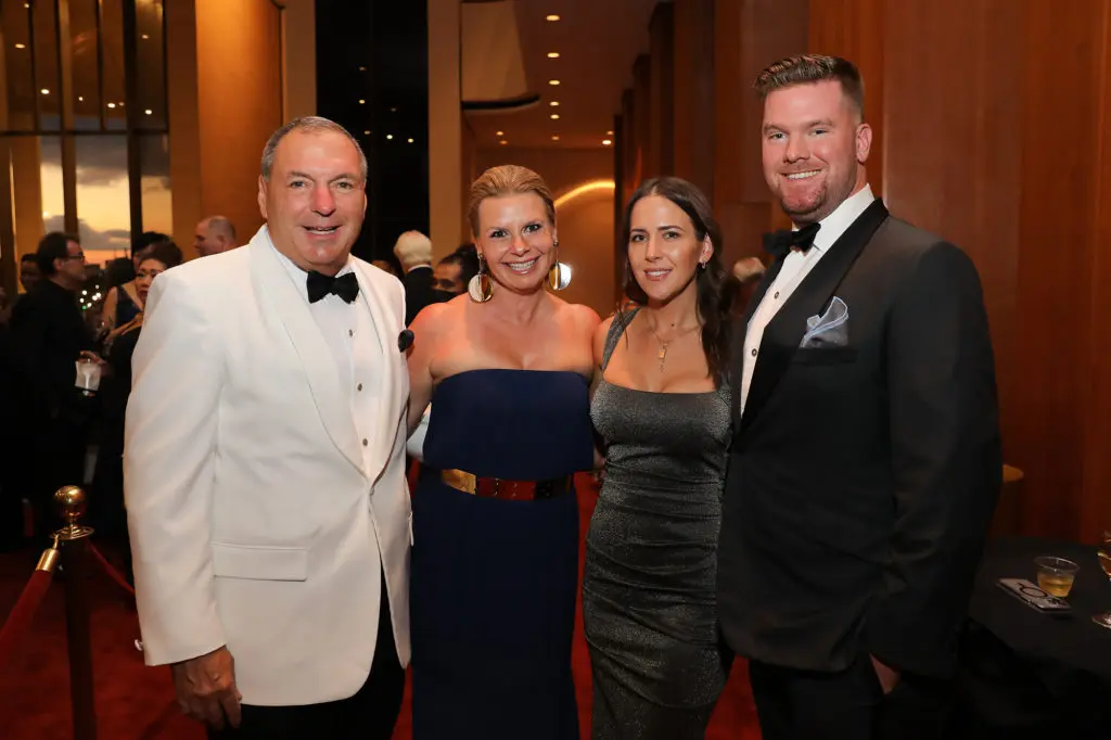Tracy & Valerie Dieterich , Cara Adams & Eric Brueggeman at the Houston Symphony Opening Night gala (Photo by Priscilla Dickson)