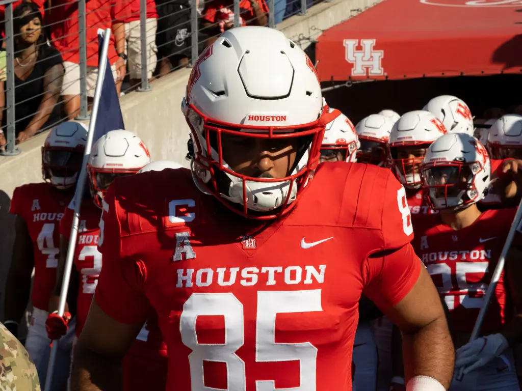UH senior tight end Christian Trahan has overcome a lot to become a UH team captain and a college graduate. (Photo by F. Carter Smith)