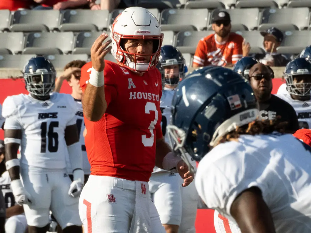 University of Houston quarterback Clayton Tune has Cougars passing game humming.  (Photo by F. Carter Smith)