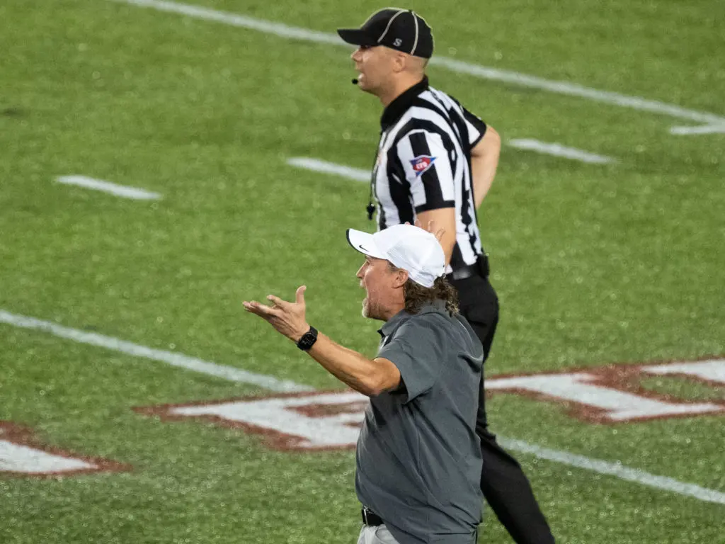 University of Houston coach Dana Holgorsen spent large parts of his tenure seemingly blaming others.  (Photo by F. Carter Smith)