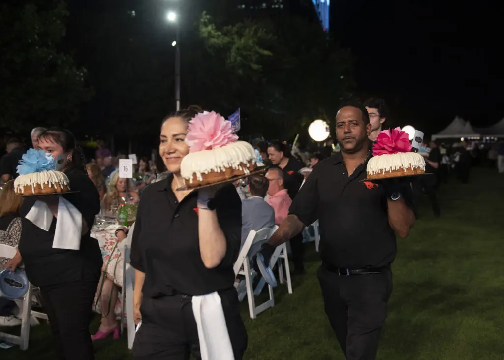 10th Birthday Cakes Being Served (Photo by Tamytha Cameron and Nate Rehlander )