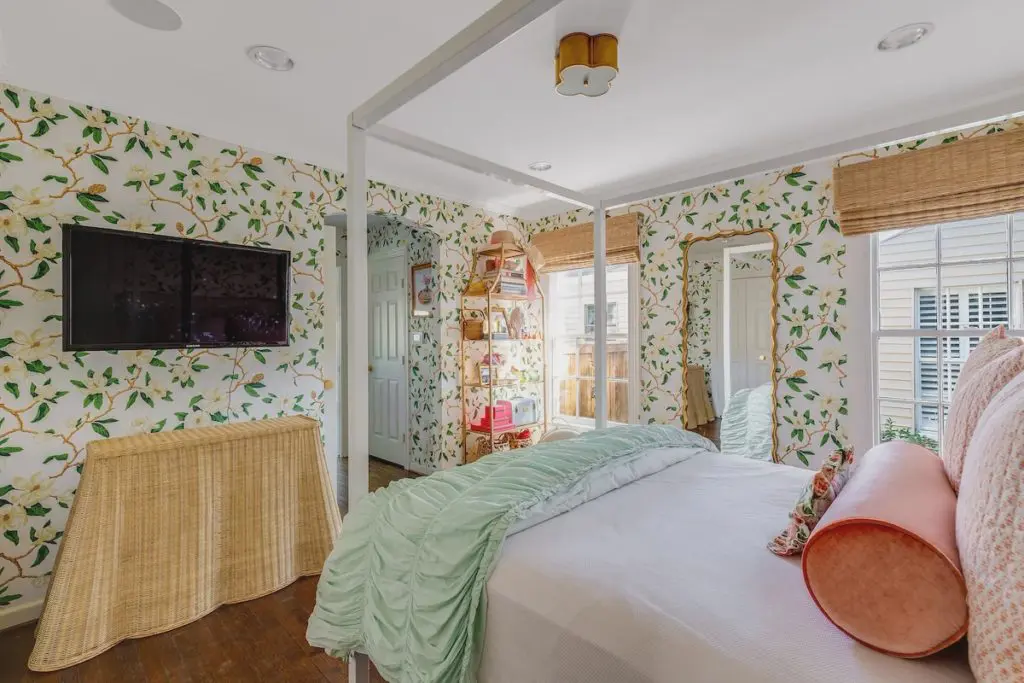 A Palm Beach-inspired master bedroom.