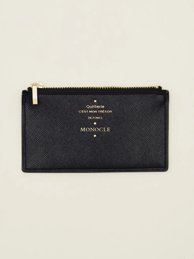 Monocle x Delfonics medium zip card case.  