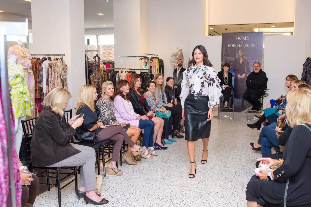 Kobi Halperin's designs under the re-introduced Ungaro label on the catwalk at Tootsies. (Photo by Jacob Power)