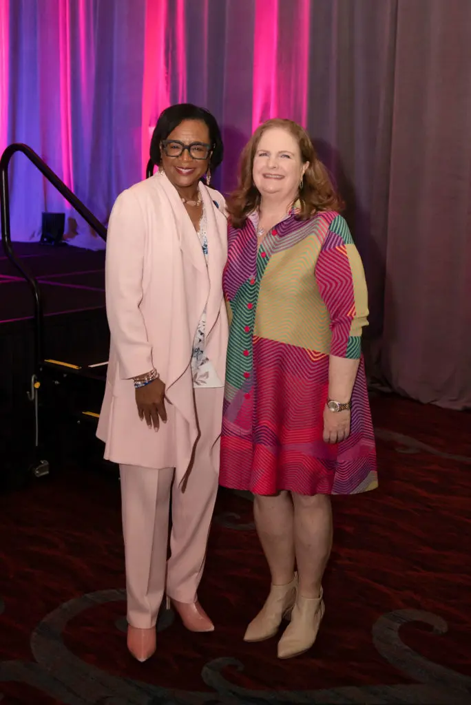 Honorary chair Cynt Marshall and Community Partners of Dallas president and CEO Paige McDaniel (Photo by Tamytha Cameron)