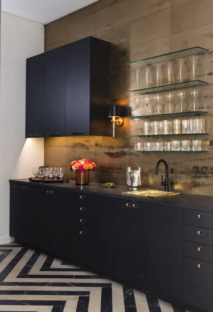 The bar area at 4006 Essex, The House of Many Palms (Julie Soefer Photography)