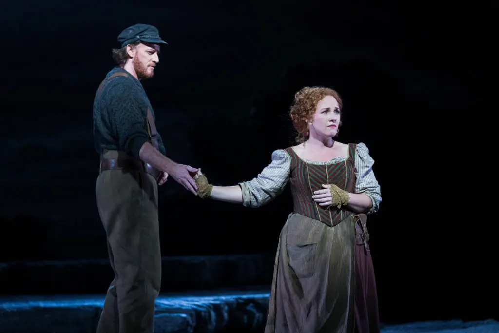 The opera balances the grand with intimate moments.  (Photo by Michael Bishop)