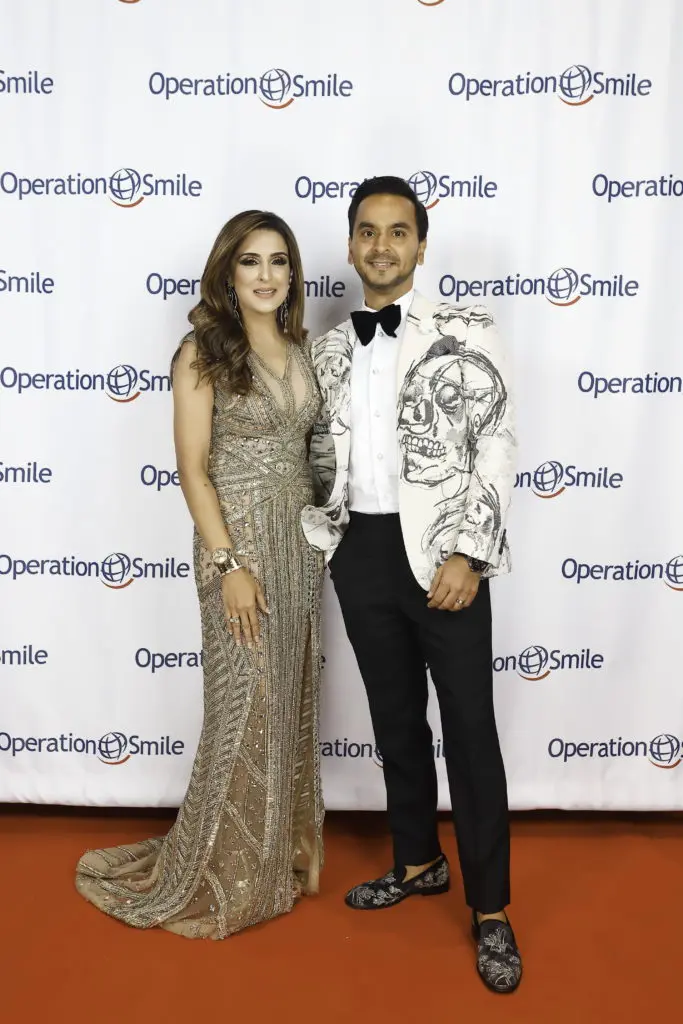 Second time Best Dressed honoree Sneha Merchant and husband Nick Merchant at the 2022 Operation Smile gala, which they have chaired for seven consecutive years. 