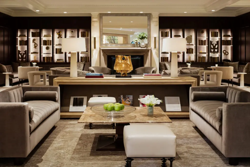 Lobby redesign by Thomas Pheasant, 2020 (courtesy of Rosewood Mansion on Turtle Creek)