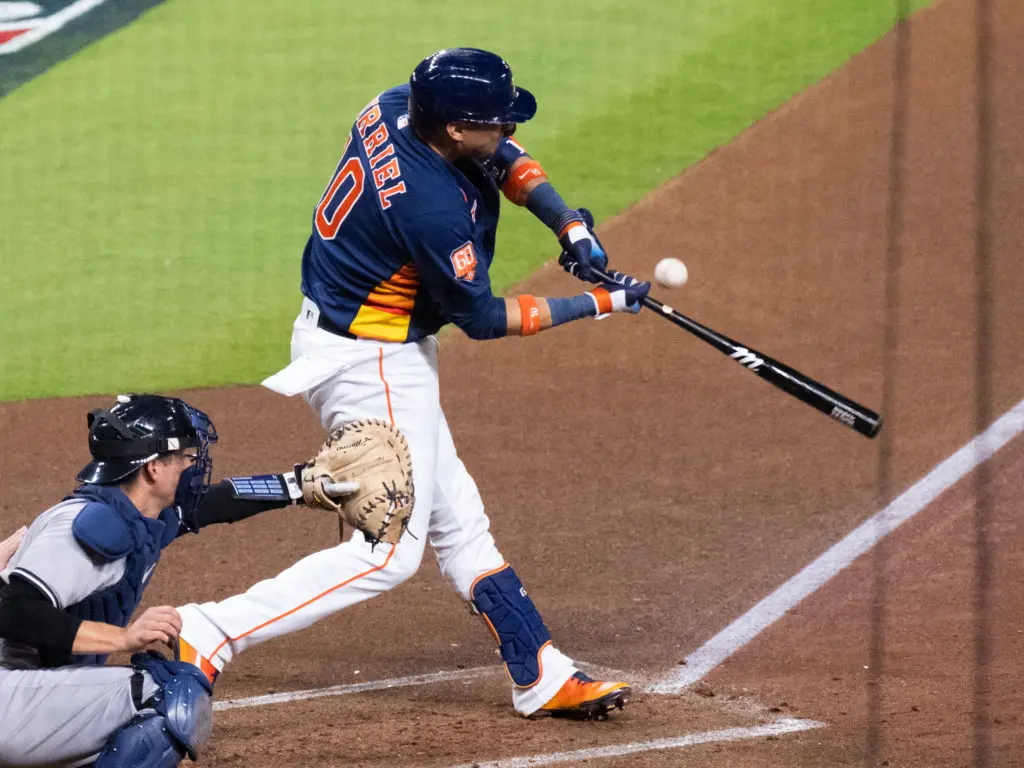 Houston Astros first baseman Yuli Gurriel is having a throwback October. (Photo by F. Carter Smith)