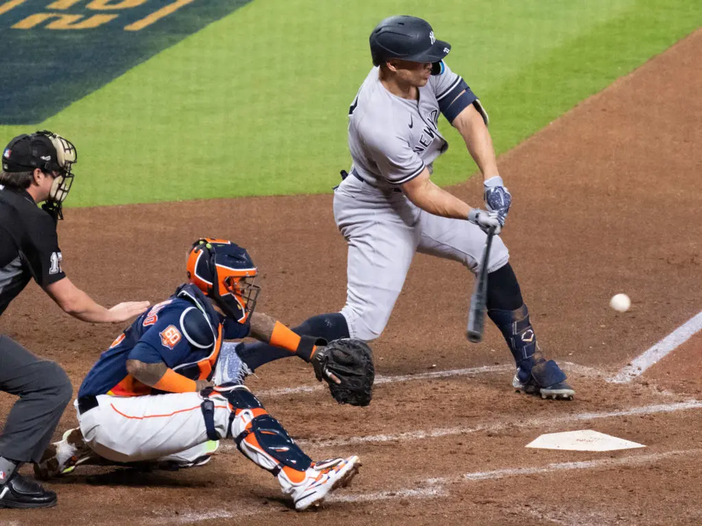 The Yankees just keep striking out against Astros pitching. (Photo by F. Carter Smith)