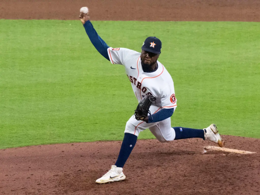 Houston Astros pitcher Cristian Javier brings strikeout stuff. (Photo by F. Carter Smith)