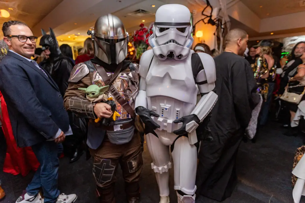 Who are these people partying at Brasserie 19's annual Halloween bash? This is serious costuming.(Photo by Andrew Hemingway)